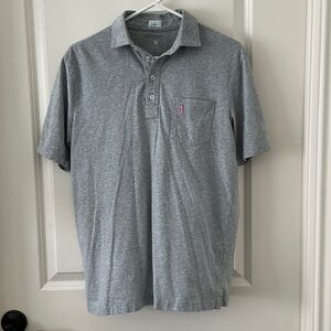 johnnie-O Hangin’ Out Heather Gray Polo w Kalahari Resorts Emblem
